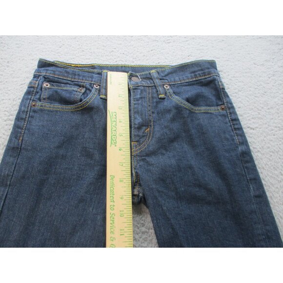 Levis 511 Jeans Slim Fit Dark Wash Stretch Denim Mens 29x30 Blue Cotton Blend - Picture 4 of 10